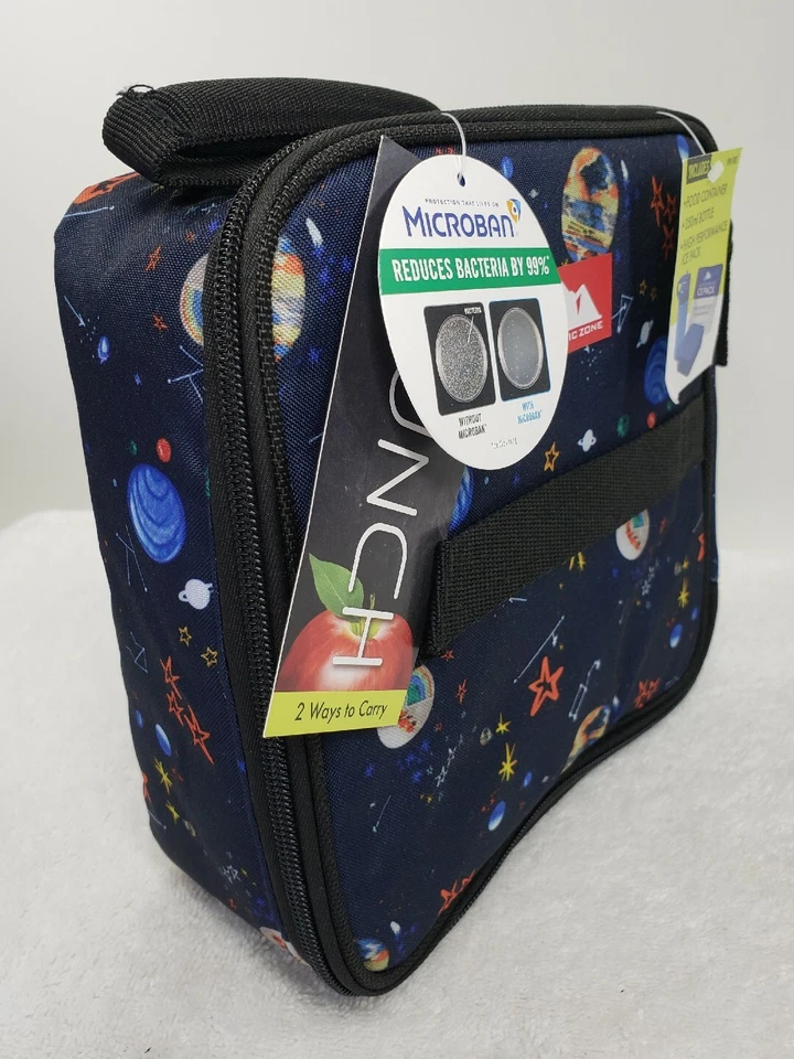 Fiambrera Zona Ártica Espacio Exterior Estrellas Aislada Fácil Limpieza Escuela Almuerzo Frío Foto 2 de 4