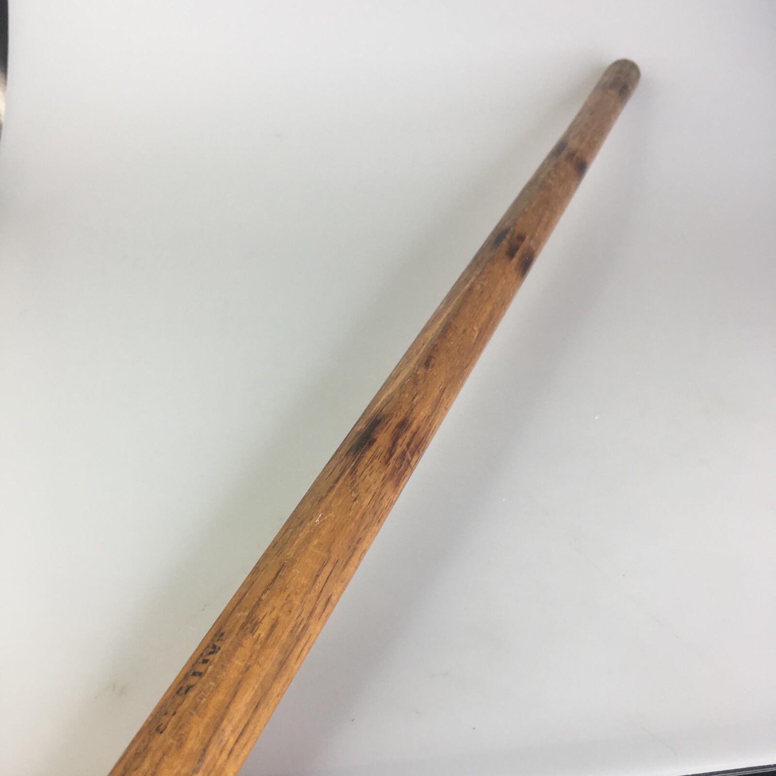 VTG 34” Wooden Walking Cane Crook Advertising Southern States Coop Hard