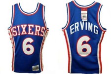 1976-77 Dr J Julius Erving #6 76ers Mens XS X-Small Mitchell & Ness Jersey $130