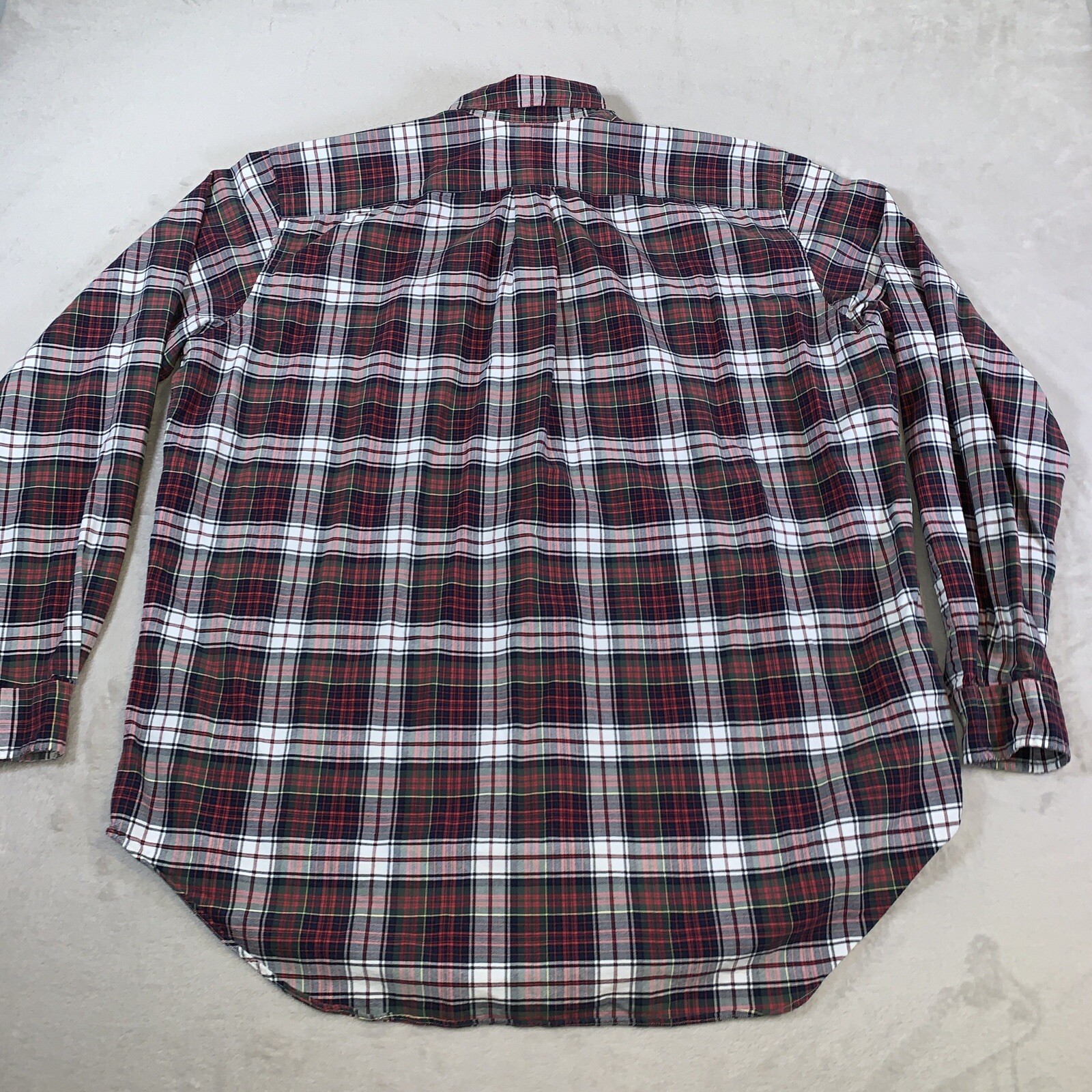 Ralph Lauren Shirt Mens XLT Brown Plaid Long Sleeve Button Down Tall Size Men