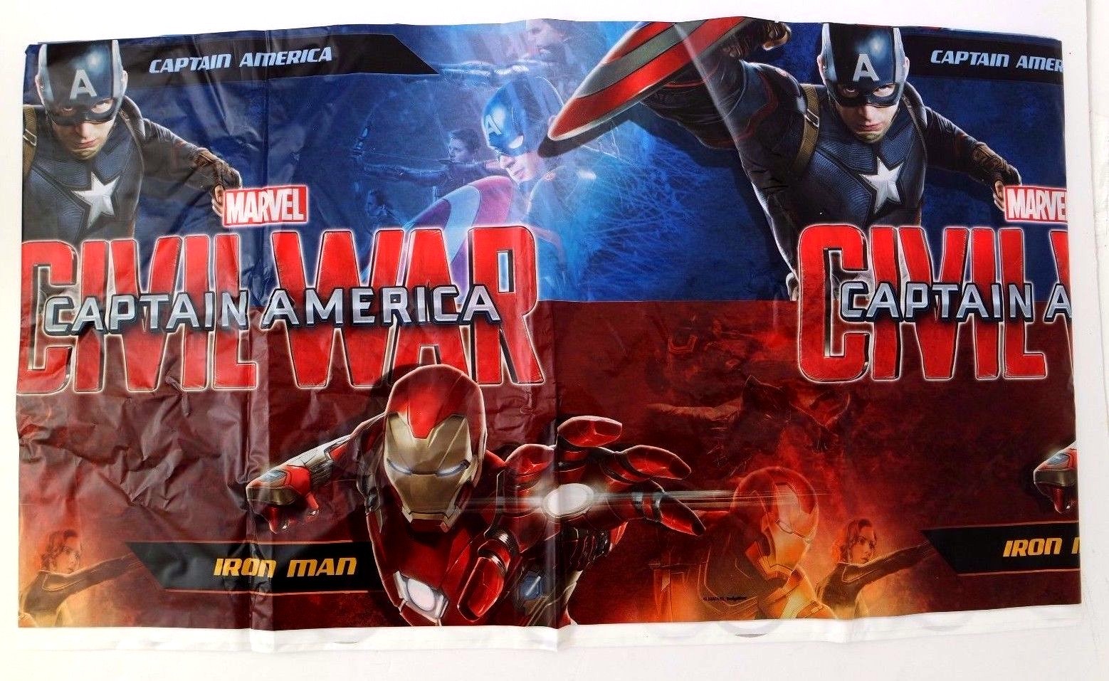 Marvel Civil War Captain America Iron Man Birthday Party Decor Tablecover  36SqFt | eBay