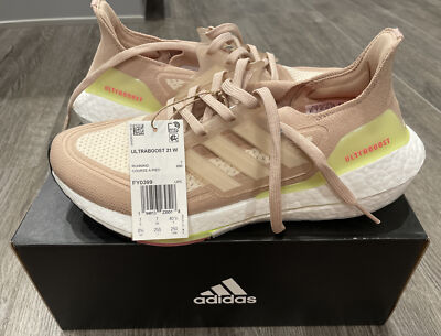 New Adidas ULTRABOOST 21 FY0399 Beige Running Sneakers Shoes Women sz. 8.5  | eBay