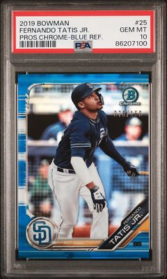 2019 Bowman Prospects Chrome #25 Fernando Tatis Jr. Blue Refractor 