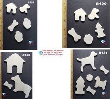 Bisqueware Dogs and Accessories - Kiln Fired Handmade Tiles - Dog Group 1
