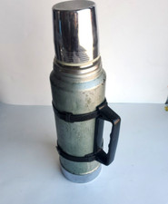 VTG 1976 Aladdin Stanley Stainless Steel Thermos A-944B Green 2qt 100 Cup Handle