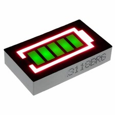 Battery Shape Level Indicator LED Display Large 5 segment Green/Red Bargraph