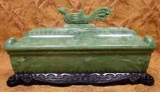 1 old celluloid? faux jade Asian style vanity...