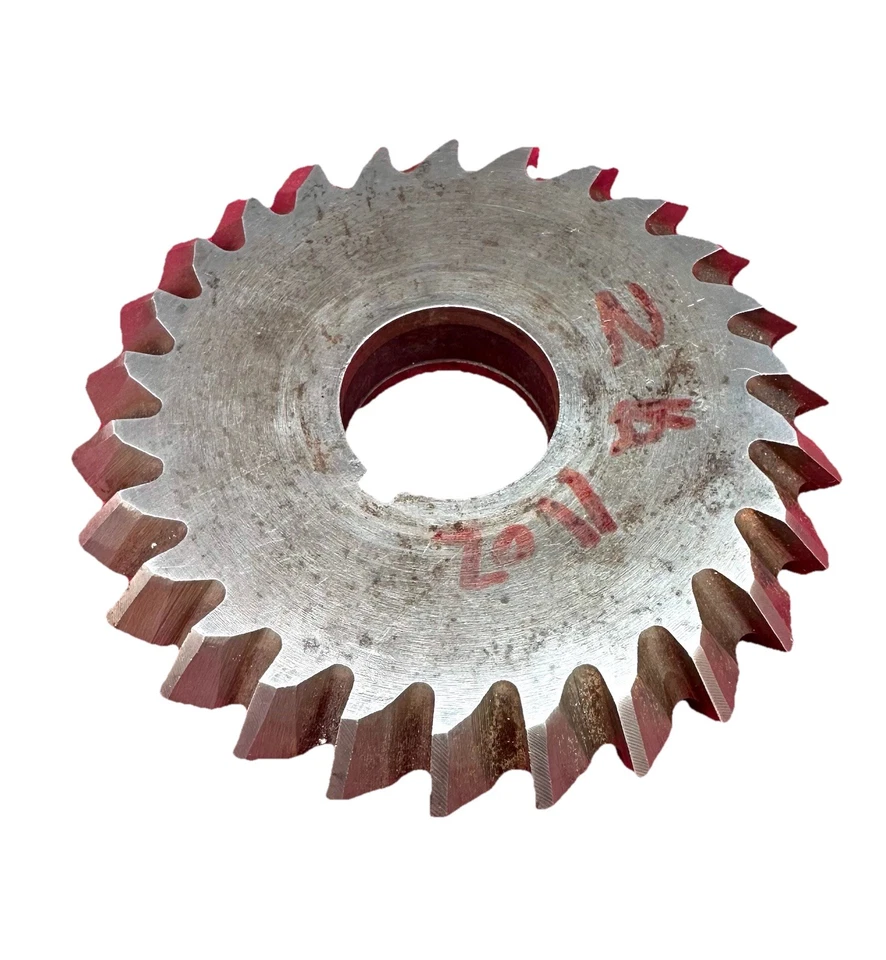 Sierra cortadora y eje 45 por lado 4,62 diámetro 0,75 espesor 1,25 diámetro eje 0,75 vástago Foto 3 de 4