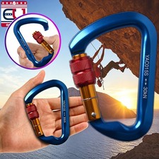 30KN Locking Climbing Carabiner Clips Heavy D...