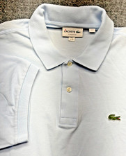 Lacoste Classic Fit Polo Shirt Mens 3XL Light Blue Cotton Short Slv Pique Golf