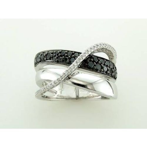 LeVian 14K White Gold Diamond G-H SI1 0.47 cts Ring Size 6.5