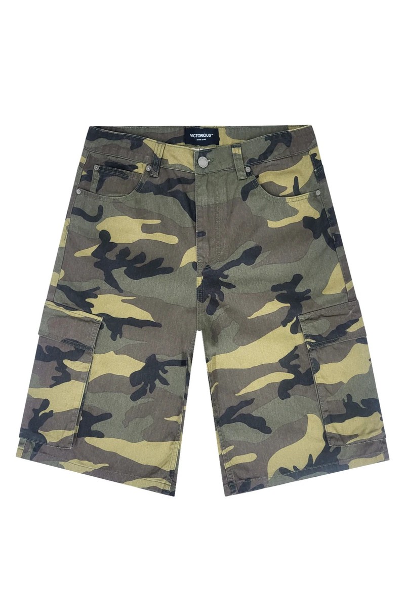 Men's Comfortable Baggy Fit Cargo Camo Cotton Shorts DS2122 | eBay
