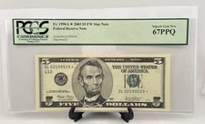 2003 $5 FRN L*  SAN FRANCISCO, FR 1990-L*, **STAR**,  Superb Gen New 67PPQ