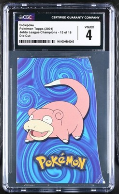 CGC 4 Slowpoke Pokemon Topps Card 2001 Johto League Champions 13 of 18 Die-Cut