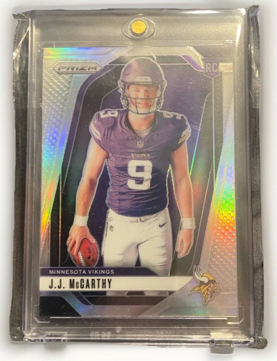 JJ McCarthy Panini Prizm Rookie Variation #13 Black Finite Prizm