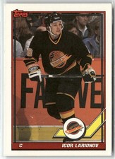 1991-92 TOPPS #480 IGOR LARIONOV VANCOUVER CANUCKS