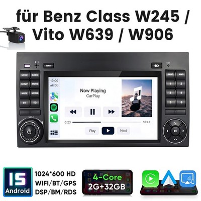 Carplay Für Benz Class W245 /Vito W639 Autoradio Android 15 GPS Navi BT RDS +KAM