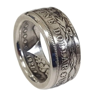 Silver Dollar Coin Ring Size 6-13 Handmade Crafted Rare Silver Morgan Men Rings