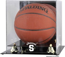 Syracuse Orange Golden Classic Logo Basketball Display Case w/Mirror Back