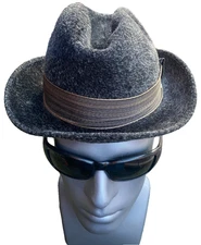 Vintage Fedora Felt Hat Made In Germany by Thoren Gutersloh Rare! 6-7/8