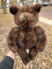 Vintage Haeker's Furriers Furries REAL Genuine Mink Fur Teddy Bear 19  Nice 