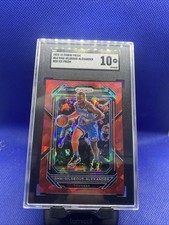 2022 Panini Prizm Shai Gilgeous-Alexander SP Red Cracked Ice #64 Thunder Sgc 10