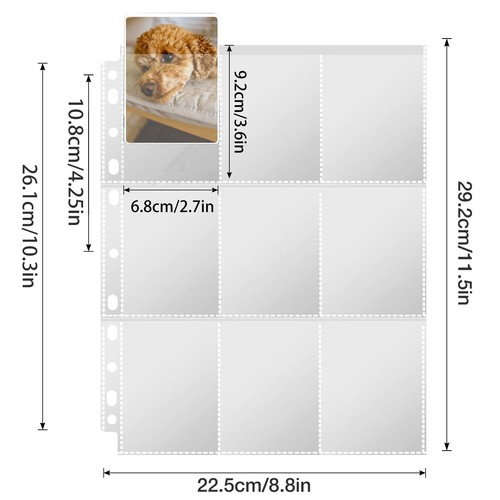 PESLNG Buste per Carte Collezionabili 40 Pagine 720 Tasche (Trasparente) - Foto 14 di 24