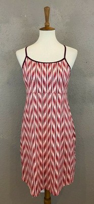 The North Face Women's Red Exposure Printed Strappy Tank Dress Multi Size M -