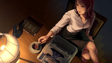 Artwork Girls Typewriters Aerial Play Anime Playmat Desk Mat 24x14in MTG YuGiOh thumbnail