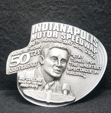WH09116 NOS VINTAGE 2002 86TH RUNNING INDIANAPOLIS MOTOR SPEEDWAY BELT BUCKLE
