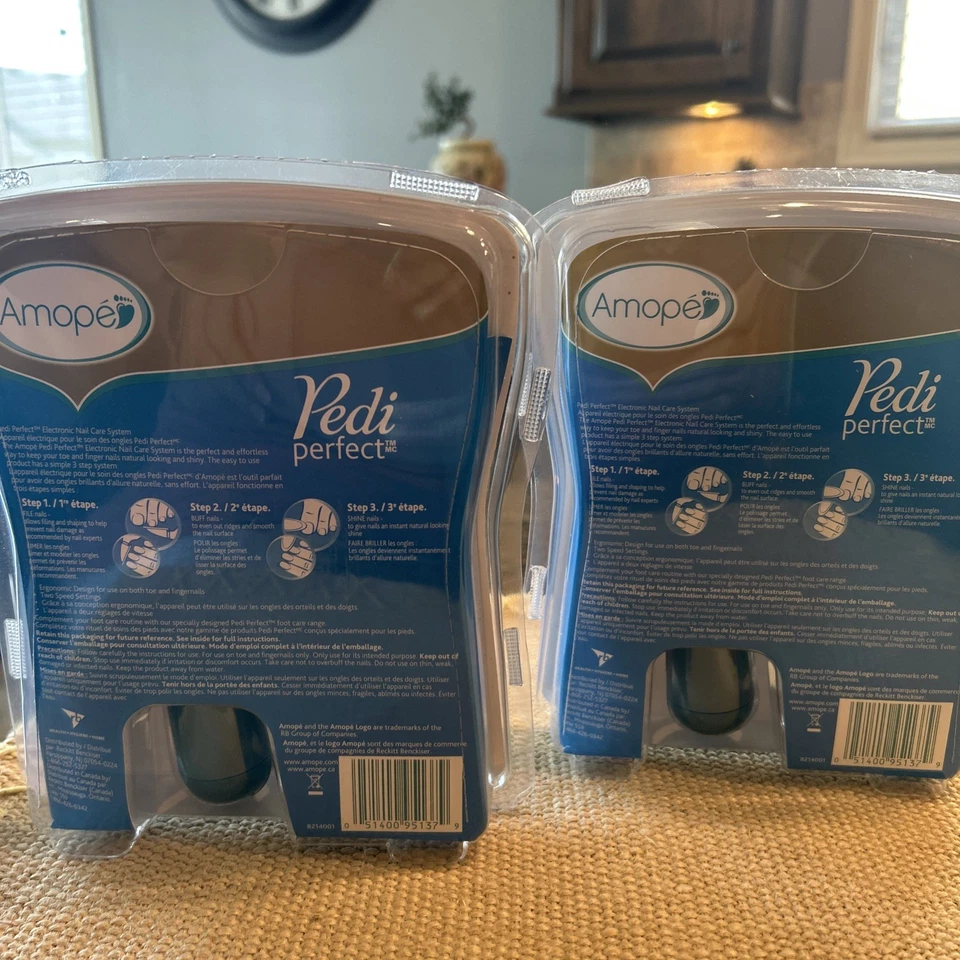 Amope - Pedi Perfect Sistema Electrónico de Cuidado de Uñas Pedicura Set x 2 PACK Regalo Foto 4 de 4
