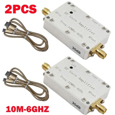2Pcs 10M-6GHz RF Amplifier 30dB High Gain Driver Receiving Amplifiers Module NEW
