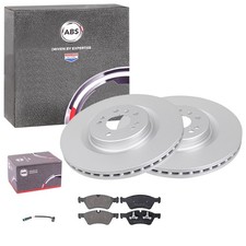 ABS BREMSSCHEIBEN + BEL&Auml;GE VORNE passend f&uuml;r MERCEDES M/GL/R-KLASSE W164 X164