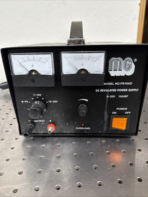 MG Electronics Pro series 10A 0-20 VDC REGULATED & FILTERED POWER SUPPLY PS10AD