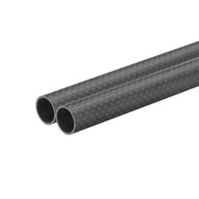 2Pcs Carbon Fiber Tube 12x14x170mm Matte Surface 3K Roll Wrapped for Airplane