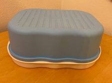 Tupperware Aufbewahrungsbox mit Deckel Typ 2626A-1 blau/weiß Brotbox