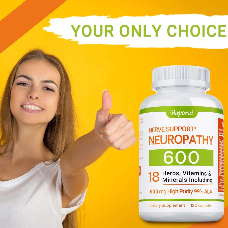 BUPORAI Neuropathy Nerve Support -Nerve Support Supplement for Feet,Hands,Fingers & Legs