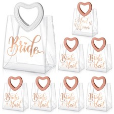 8 PCS Bridesmaid Gift Bags Clear Tote with Handle for Bachelorette Party