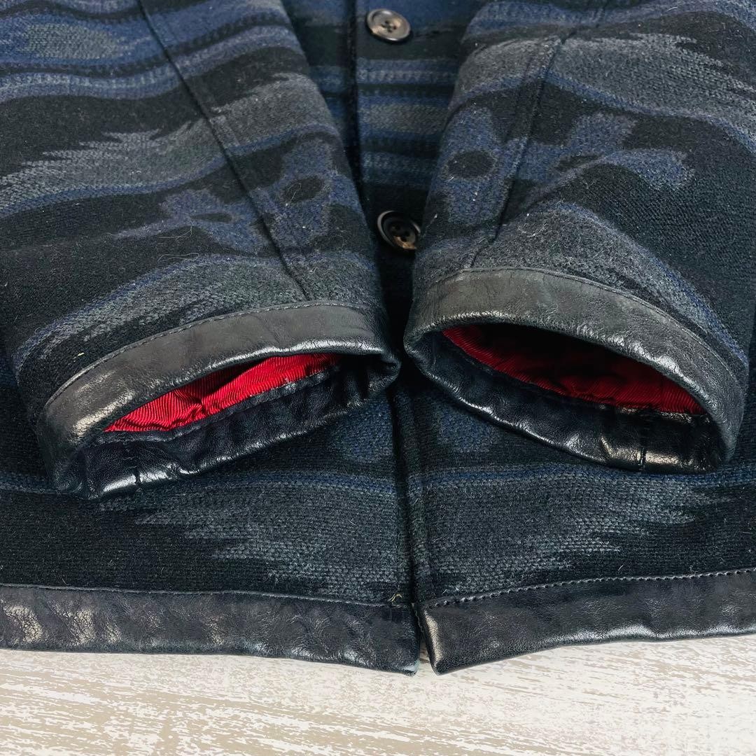 Rare The Flat Head Native Pattern Blanket Boa Jac… - image 6