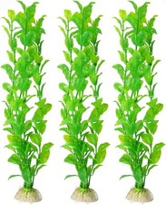 3 Pcs Artificial Fish Tank Plants Fake Plastic Water Green Plants Aquarium Decor