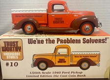 1940 FORD PICKUP LIMITED EDITION DIE-CAST COIN BANK 1/25 SCALE - 10