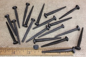 2" Rosehead 25 nails antique square wrought iron vintage rustic Decorative look