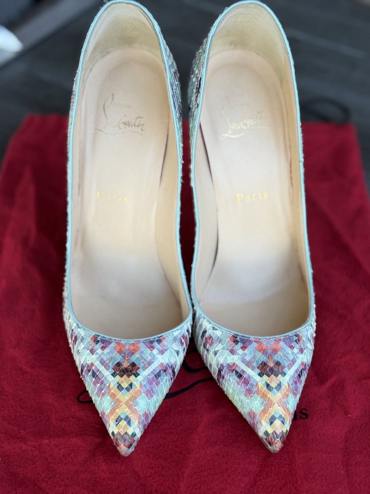 Christian Louboutin Multicolor Python Pigalle Fol… - image 7