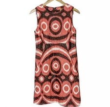 Tory Burch Shimmer Linen Sleeveless Shift Dress Size 6