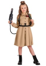 Girls Ghostbusters Costume Dress with Proton Pack - Classic Halloween Outfit