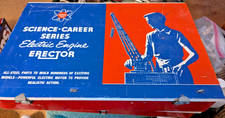 NICE COMPLETE science career A.C. GILBERT ERECTOR SET working motor rare manua