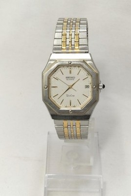 Seiko Dolce 9522-5020 32mm White Dial Octagon Quartz Herrenuhr guter Zustand