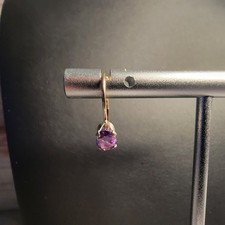 14k Gold Purple Amethyst leverback earrings