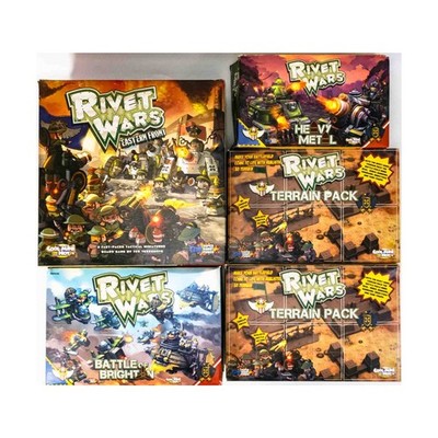 CMON Rivet Wars Kickstarter Collection #3 - Base Game + 14 Expansions! Fair/NM