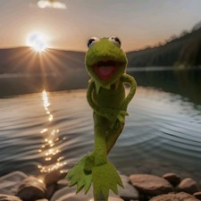 Vintage 1976 Fisher Price 850 Kermit the Frog 18  Stuffed Plush Doll Jim Henson